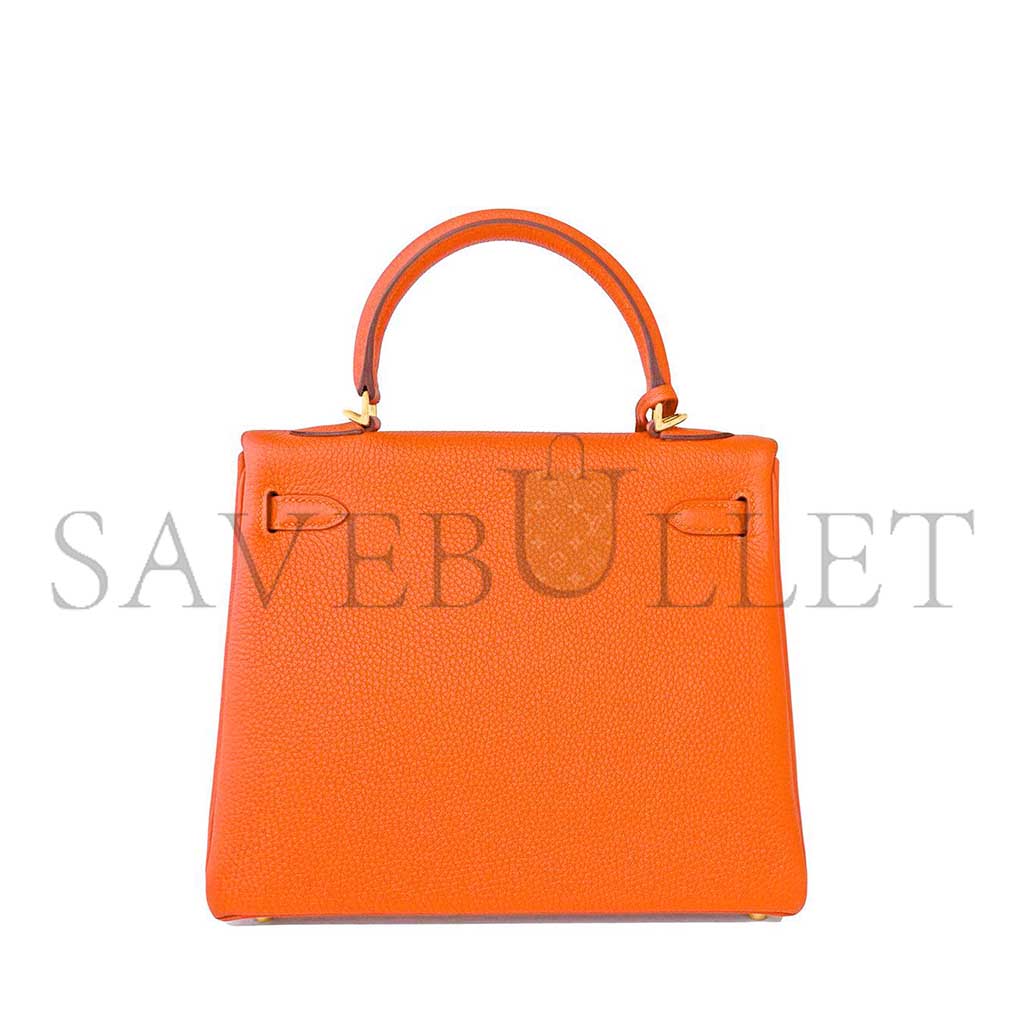 H**mes orange kelly 25 togo bag (25*17*7cm)